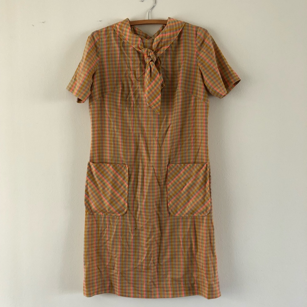 Vintage Gingham Pocket Dress